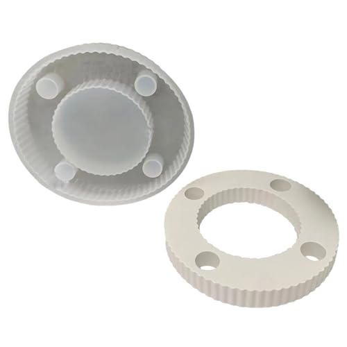 3D Runde Kerzenlestick Silikonform Epoxidharz Kerzenständer Schimmelpilz von DABAIXIONG