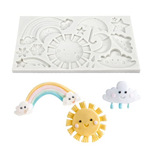 3d Regenbogen Für Sonnenwolke Backform Silikonkuchen Dekoration Werkzeuge Fondant Schokoladenform Kekse von DABAIXIONG