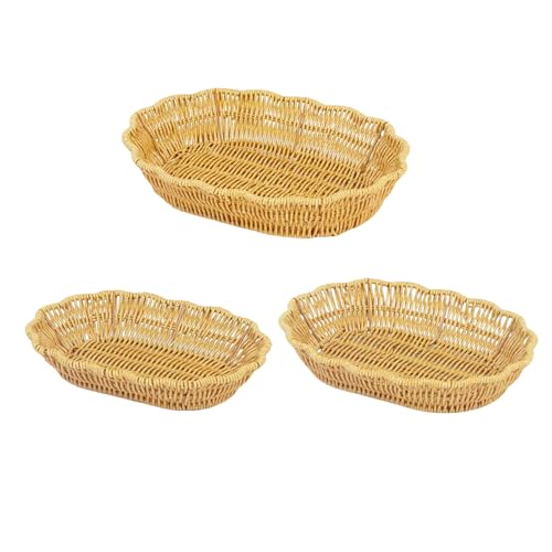 3pcs Dekorative Nachahmung Rattan Tablett Esstisch Brotkorb Snacks Lagerbehälter Für Wohnzimmer Oder Bürogebrauch 3pcs Dekorative Nachahmung Rattan Tablett Esstisch Brotkorb Snacks Lagerbehälter Für Wohnzimmer Oder Bürogebrauch von DABAIXIONG