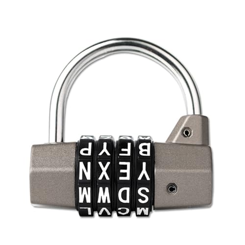 4-stellige Hochleistungs Kombinationsperre 53 Mm Vorhängeschloss Mit 5 Mm Dicken Häzeln Wasserdichte Antitheft Sicherheitsschloss von DABAIXIONG