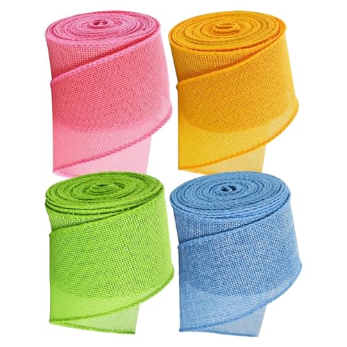 4pcs Festival Dekoratives Band 50mmx2meter Bunte Stoff Für Die Verpackung Von Hochzeitsdekorationen Urlaub Dekoration Kunsthandwerk Für Weihnachten von DABAIXIONG