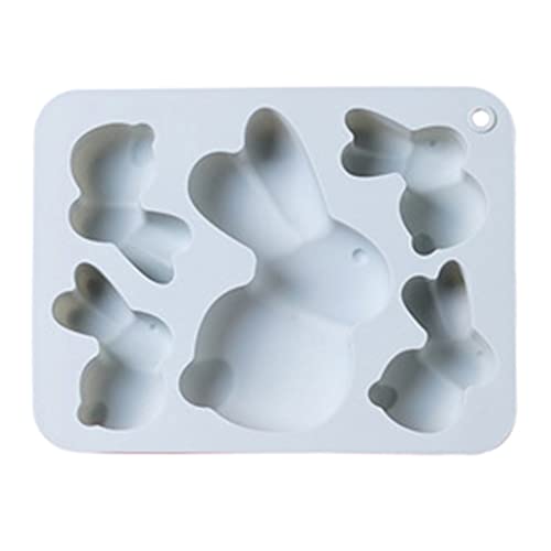 5-Loch Kuchen Dekoration 3D Geburtstagstorte Silikon Schimmel Backware Cartoon Kaninchenform Backform Für Fondant 5-Loch Kuchen Dekoration 3D Geburtstagstorte Silikon Schimmel Backware Cartoon Kaninchenform Backform Für Fondant von DABAIXIONG