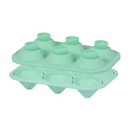 6 Gitter Eiswürfel Schimmel Silikon Eisschale Diamant Stapelbare Maker Schokoladenform Großer Eiskugeln Maker Für Cocktail von DABAIXIONG