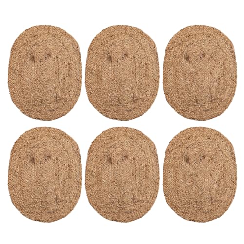 6PCS Japanische Stile Platzieren Sie Matten Dekorative Handgewebtes Placemat Hitzebeständiger Tischmatten Dekorationen Für Outdoor Partys von DABAIXIONG