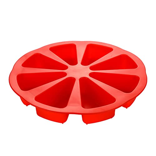 8 Hohlraum Silikon Portion Kuchenform Dreieck Backform Pizza Scheiben Pfannen Für Brot Brownies Muffins Und Seife von DABAIXIONG