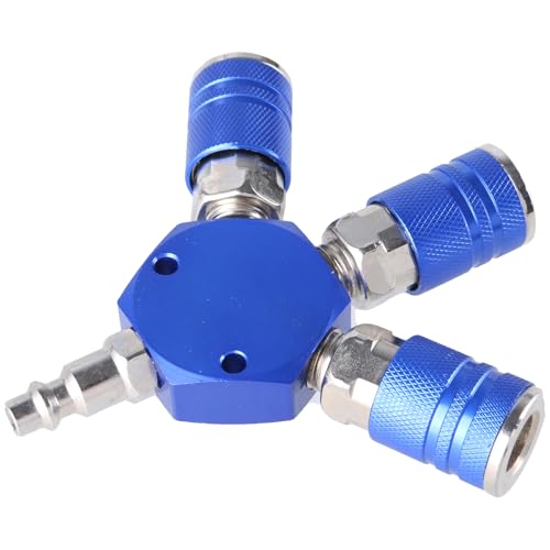 Air Splitter 1/4inch 3-Wege Verteiler Mit 3pcs Industrial Quick Coppler Plug Compressor Schlauchzubehör NPT Standard Faden von DABAIXIONG