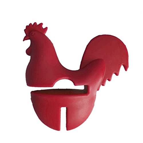 Cartoon Silicon Pot Side Clip Hähnchenform Tragbare Topfklipte Für Küchen Anti Scenen Stützregal Löffel von DABAIXIONG