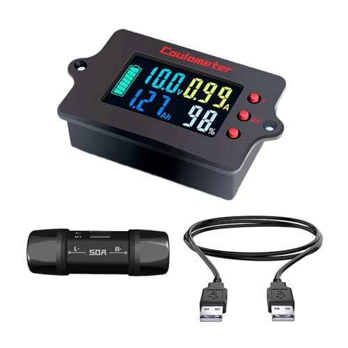 Coulometer 8-120 V 50A Batterie Monitore Bidirektionale Präzise Erkennung Mit Hintergrundbeleuchtung COULOMB COULOM COPER COPER SREBORMSPLEISE von DABAIXIONG