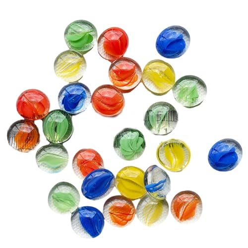 DABAIXIONG 1 Kg Farbenfrohe Glasperlensteine 0 8 Zoll Flachboden Marmorperlen Set Für Dekorative Kunsthandwerk Und Vase Füllung Dekore Flat Unten Marmorperlen von DABAIXIONG