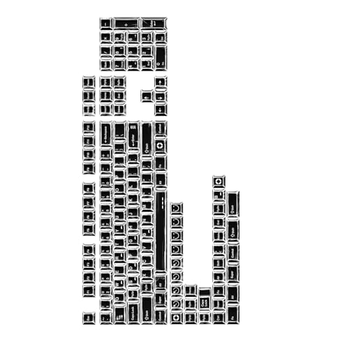DABAIXIONG 136Keys Keycap Mit Minimalistischen Muster Schlüsselkaps Zur Verbesserung Der Mechanischen Tastatur Ersatztastatur des Typs Erlebnis Erlebnis von DABAIXIONG