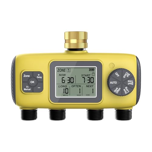 DABAIXIONG 4 Outlet Intelligente Gartenbewässerung Timer Automatischer Wasserverträge Mit Regenverzögerungswässerungssystemen Für Outdoor Nutzungsbatterie Timer von DABAIXIONG