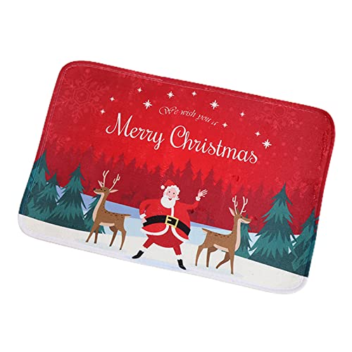 DABAIXIONG 40x60 cm Weihnachtspundteile Flanellbodenmatte Matte Willkommen Eingangstür Matte von DABAIXIONG