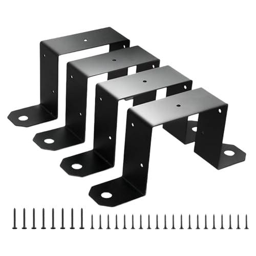 DABAIXIONG 4pcs Effektive Deckszaunklammern Für Zoll Holz Poststrahlen Mit Schwarzer Beschichtung Für Effiziente Strukturunterstützung DABAIXIONG 4pcs Effektive Deckszaunklammern Für Zoll Holz Poststrahlen Mit Schwarzer Beschichtung Für Effiziente Strukturunterstützung von DABAIXIONG