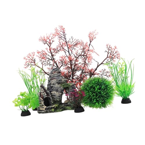 DABAIXIONG 7pieces Aquarien Dekoration Set Künstliche Fischtankanlagen Und Höhlengestein Set Für Natürliche Fischtank Umwelt Landschaft Dekore DABAIXIONG 7pieces Aquarien Dekoration Set Künstliche Fischtankanlagen Und Höhlengestein Set Für Natürliche Fischtank Umwelt Landschaft Dekore von DABAIXIONG