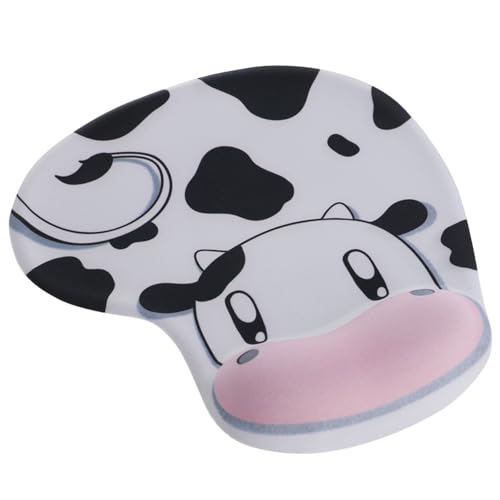 DABAIXIONG Cartoon Cow Pad Mit Integriertem Handgelenk Kissen Firma Gummi Handgelenksunterstützung Mousepad Für Desktop Stabilität von DABAIXIONG
