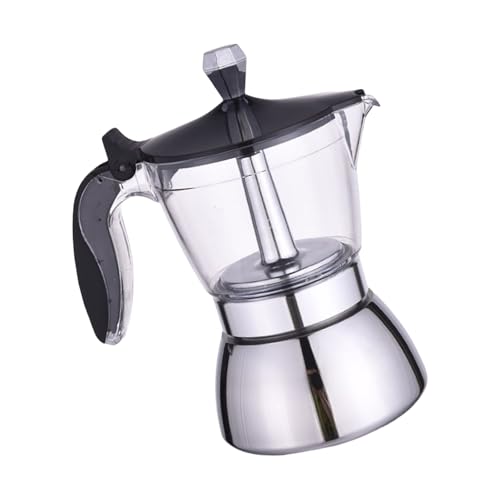 DABAIXIONG Einzigartige Edelstahl Kaffeemaschine Mit Blick Durch Den Deckel Perfekt Zum Frühstück Zeit Nachmittag Entspannen Oder Soziale Veranstaltung von DABAIXIONG