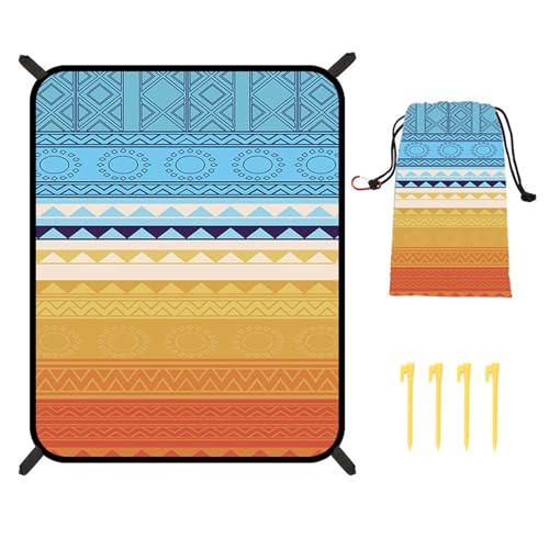 DABAIXIONG Faltbare Reisematte Bequeme Große Kapazität Picknicks Teppich Farbenfrohe Matten Sand Frees Pad Für Strand Und Außengebrauch von DABAIXIONG