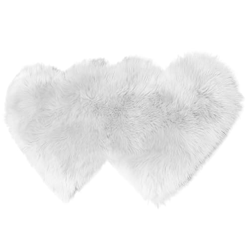 DABAIXIONG Fuzzy Teppiche Lieben Doppelte Herzform Fluffys Bodenmatten Mädchen Weiche Plüsch von DABAIXIONG