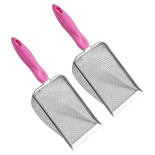 DABAIXIONG Katzen Müll Schaufel Edelstahl Katzen Schaufel Mit Langem Für Kleine Kätzchen Welpen Pet Reinigung Gartenboden Sieb von DABAIXIONG
