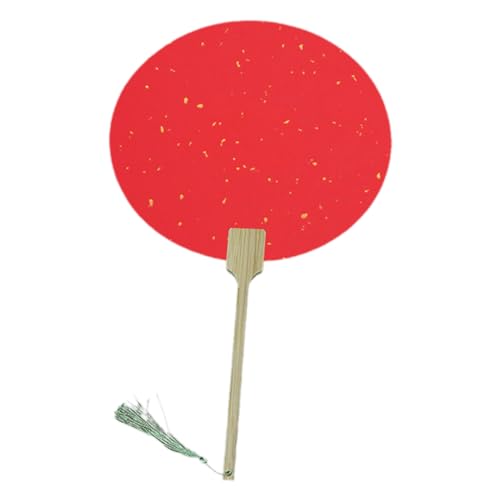 DABAIXIONG Leere Reispapier Fan Hänge Fan Dekorative Fan Runde Bastelfan Dekorative Fan von DABAIXIONG