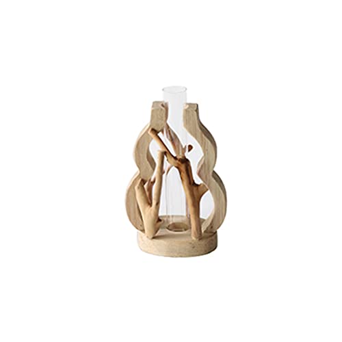 DABAIXIONG Nordic Innenarchitektur Arbeitsplatte Vase Moderne Stil Holz Transparente Vase Geschenke Für Zimmer Nachttisch Hochzeitsfeier von DABAIXIONG