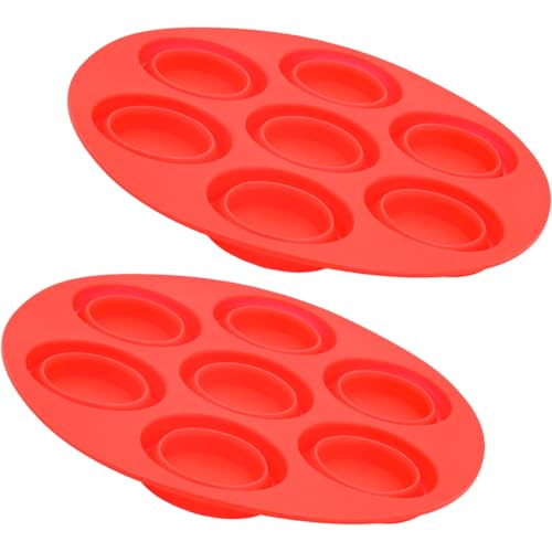 DABAIXIONG Packung Mit 2 Silikonkuchenformen Mit 7 Löchern Benutzerfreundliche Silikonkuchenform Nicht Stick Form Für Backbedürfnisse von DABAIXIONG