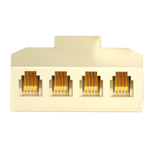 DABAIXIONG RJ11 Telefonsplitteradapter Für 6p4c 6p2c Festnetz Und Faxgeräte Mit Vier Anschlüssen von DABAIXIONG