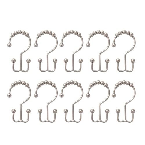 DABAIXIONG Set Von 10 Resistenten Duschvorhang Haken Metallringe Doppelgleitrollen Für Badezimmervorhänge Hängen Haken DABAIXIONG Set Von 10 Resistenten Duschvorhang Haken Metallringe Doppelgleitrollen Für Badezimmervorhänge Hängen Haken von DABAIXIONG