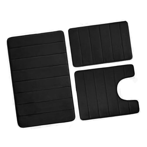 DABAIXIONG Set Von 3 Badezimmer Teppiche Flanellbadmatten Nicht Sliptoilettenmatten Super Absorbierende Fuße Fußpolster Teppichen Maschine Waschung von DABAIXIONG