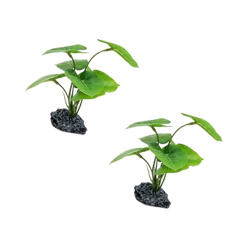 DABAIXIONG Terrarium Künstliche Blattschmuck Pflanzendekor Für Garnelentanks Lebensraumlandschaft Aquarium Landschaft von DABAIXIONG