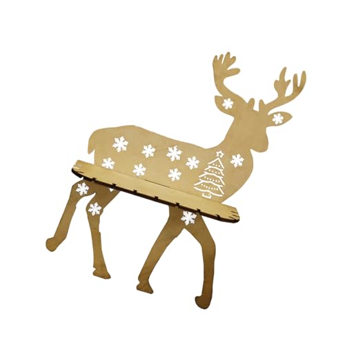DABAIXIONG Weihnachtsholz Wandregal Mit Rentierform Speicherorganisatoren Anlage Display Hängende Rack Für Urlaubsparty Decors von DABAIXIONG