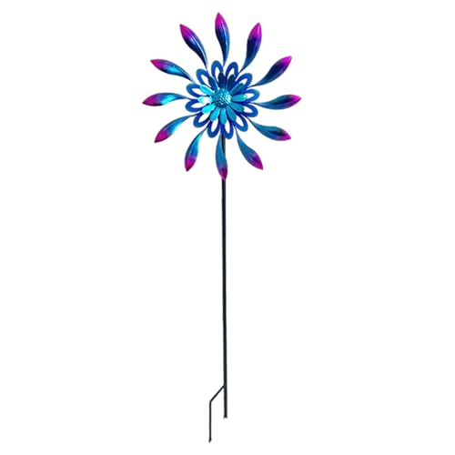 DABAIXIONG Wetterfeste Metall Windmühle Spinner Skulptur Für Patios Rasenflügel Garten Freien Räume Rotierende Kunstdekoration Windspinner von DABAIXIONG