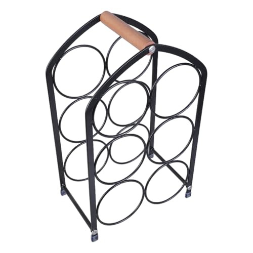 Dekorative Metall Und Holzweinhalter Freistehende 3 Ebenen Ausstellen Für 6 Flaschen Raumsparende Weinkeller Rack Dekorative Metall Und Holzweinhalter Freistehende 3 Ebenen Ausstellen Für 6 Flaschen Raumsparende Weinkeller Rack von DABAIXIONG
