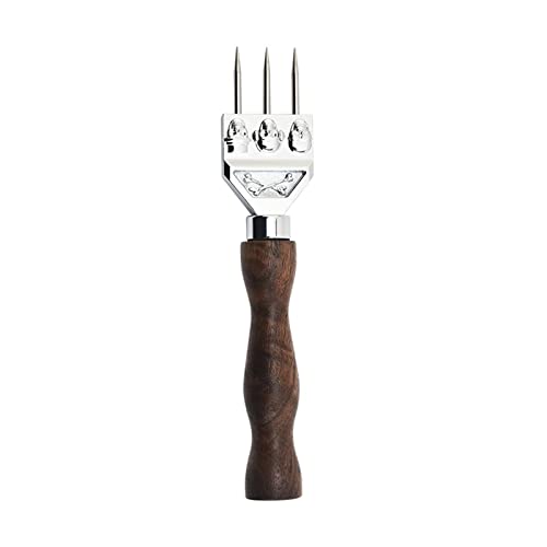 Edelstahl Drei Gegocktes Eismesser Chipper Pick Mit Massivem Holzgriff ICE CRESHER Cocktail Barkeeper von DABAIXIONG