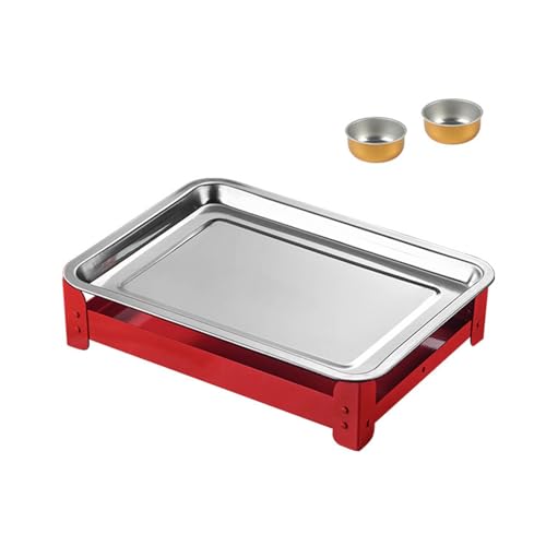 Edelstahl Lebensmittelwärmer Behälter Für Outdoor Grills Partys Kerzenheizte Fleischschale Mit Abnehmbarem Design von DABAIXIONG