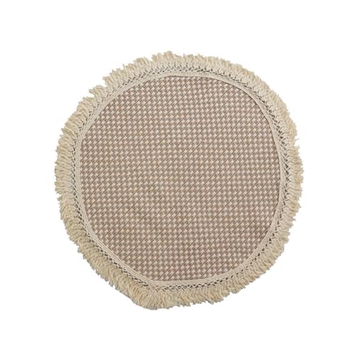 Einfache Tischmatte Elegante Runde Taschens Trinken Untersetzer Leinenmaterial Matten Perfekt Für Küchen Esstische Einfache Tischmatte Elegante Runde Taschens Trinken Untersetzer Leinenmaterial Matten Perfekt Für Küchen Esstische von DABAIXIONG