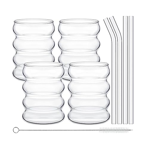 Einschicht Glasbecher Mit Stroh Whiskyglas Trinkwasser Tasse Glasmaterial Getränke Tassen Saftglas Mit Stroh von DABAIXIONG