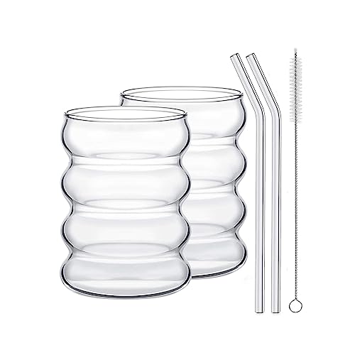 Einschicht Glasbecher Mit Stroh Whiskyglas Trinkwasser Tasse Glasmaterial Getränke Tassen Saftglas Mit Stroh von DABAIXIONG