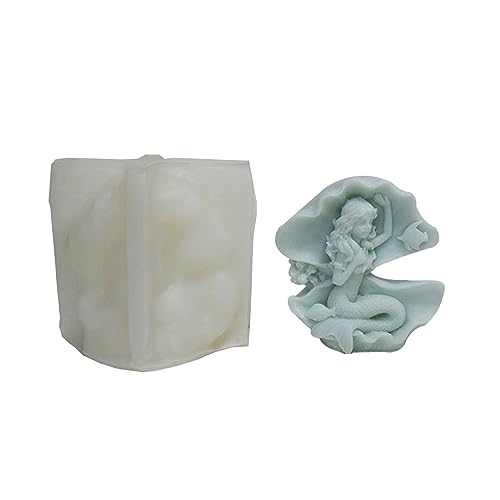 Einzigartige Meerjungfrau Silikonform Kerze Gips Formen Schöne Ozean Thema 3D Meerjungfrau Duft Kerze Silikonform von DABAIXIONG