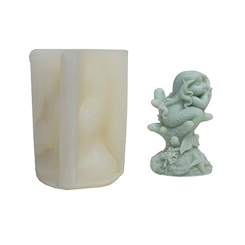 Einzigartige Meerjungfrau Silikonform Kerze Gips Formen Schöne Ozean Thema 3D Meerjungfrau Duft Kerze Silikonform von DABAIXIONG