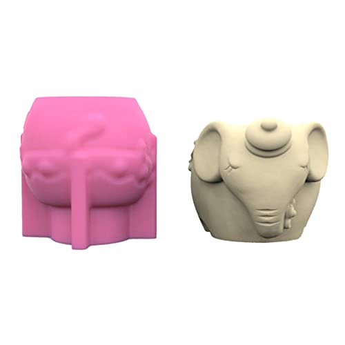 Elefanten Gips Silikonform Sukkulenten Beton Blütenstopf Vase Gipszement Formform Schimmelpensthalter Form Form von DABAIXIONG