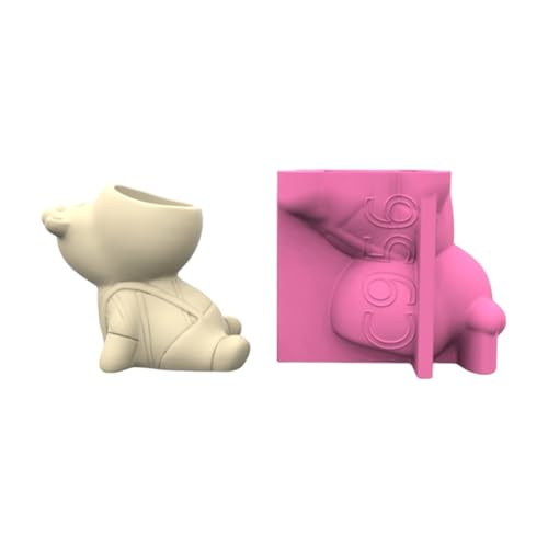 Epoxidharz Silikonform Sukkulente Vasen Formen Cartoon Tierform Blumentöpfe Form Für Handherstellung Vase Stifthalter von DABAIXIONG