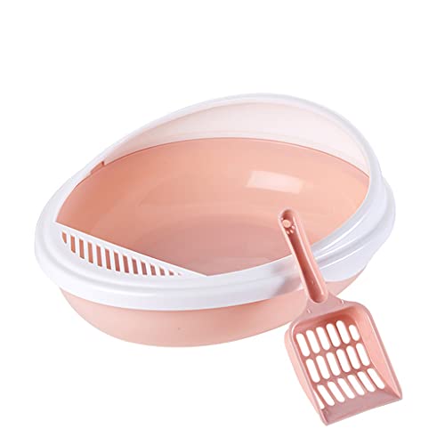 Für Katzenratschachtel Mit Schaufel Und Schild Für Toilette Langable PP Abnehmbares Design Semi Closed Open Top Pet Open Top Litterbox Mit Schild von DABAIXIONG