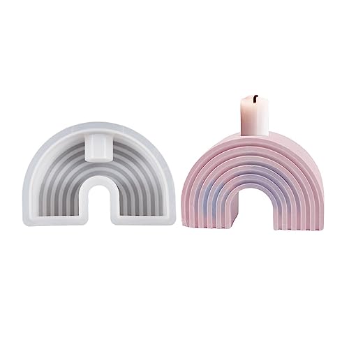 Gewölbte Geformte Silikonformen Home Epoxidharzformen Tisch Ornament Form Schimmel Kerzenlestick Gips Making Werkzeug Einfach Zu Reinigen Zu Reinigen von DABAIXIONG