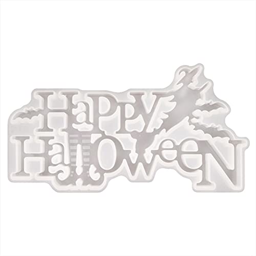 Halloween Hexen Englisch Brief Epoxidkleber Silikonform Tisch Weiche Keramikpflaster Ornament Dekorationen von DABAIXIONG