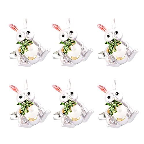 Hasenohr Servietten Ringe Kaninchen Servietten Ringe Metallhalter Tischdekoration Für Frühling Osterfeier Hochzeit von DABAIXIONG