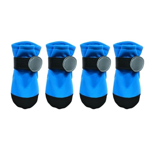 DABAIXIONG Haustierhund Bootie Set Von 4 Reflektierendem Design Wasserfestes Nicht Schlechter Gummialsose Pfotenschutz Rassen Freien Gear Hundefutter Mit Weichen Sohlen von DABAIXIONG