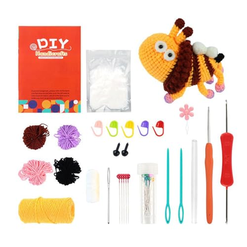 Insektenhäkeln Kits Anfänger Häkelstarter Mit Garnhäkeln Haken Schritt Für Schritt Befehlsstrickmarker von DABAIXIONG