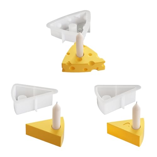 Käseförmige Kerzenhalter Schimmel 3D Candelabrum Silikonform Gips Candlestick Crafting Formen Schmuckwerkzeuge von DABAIXIONG