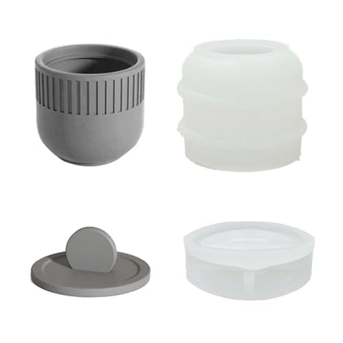 Kerzenbecherform Keramikformen Blütentöpfe Aufbewahrungsboxen Mit Deckel Silikonform Gläser Flaschen Gips Betonformen von DABAIXIONG